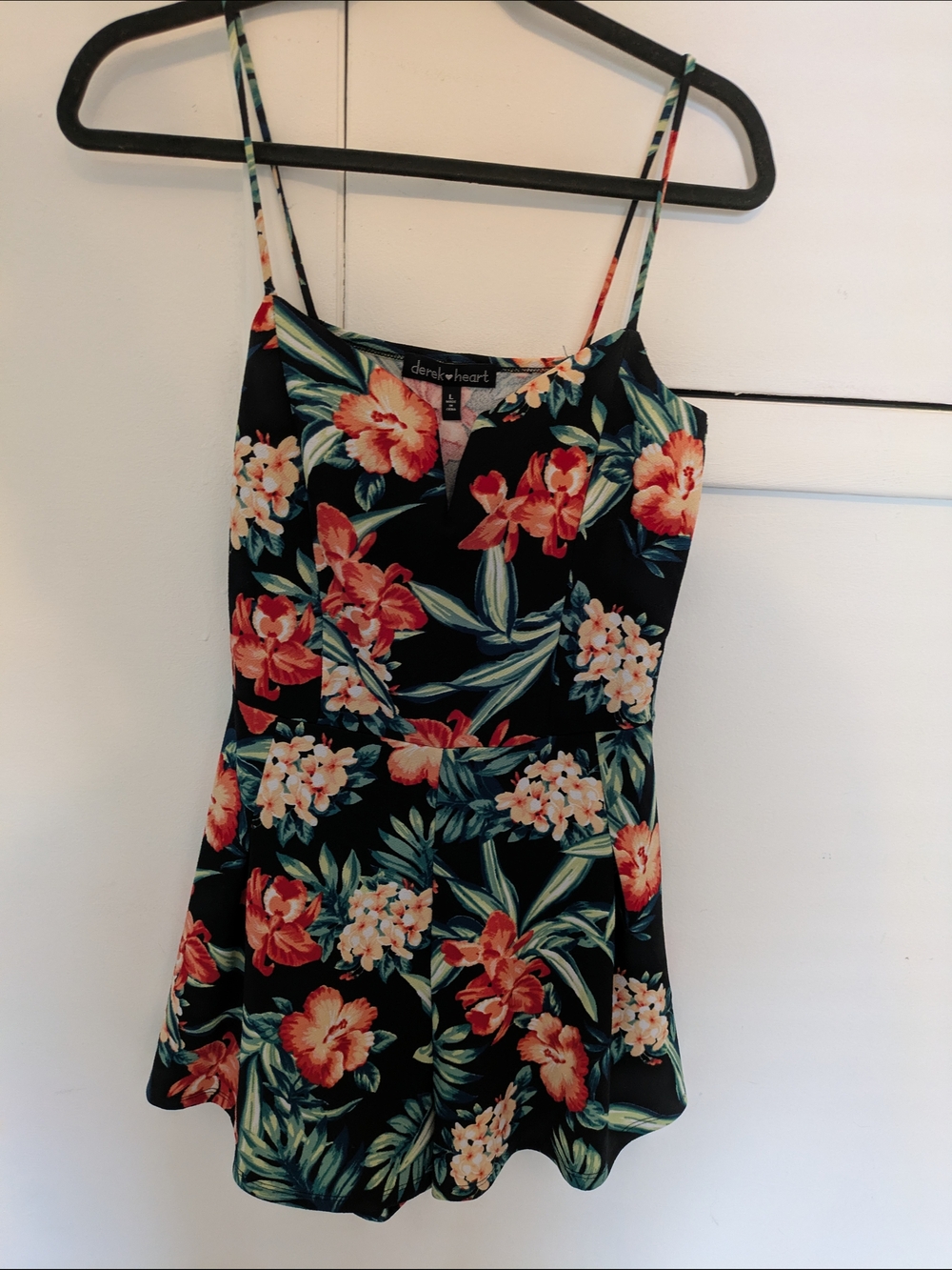 Black Floral Romper